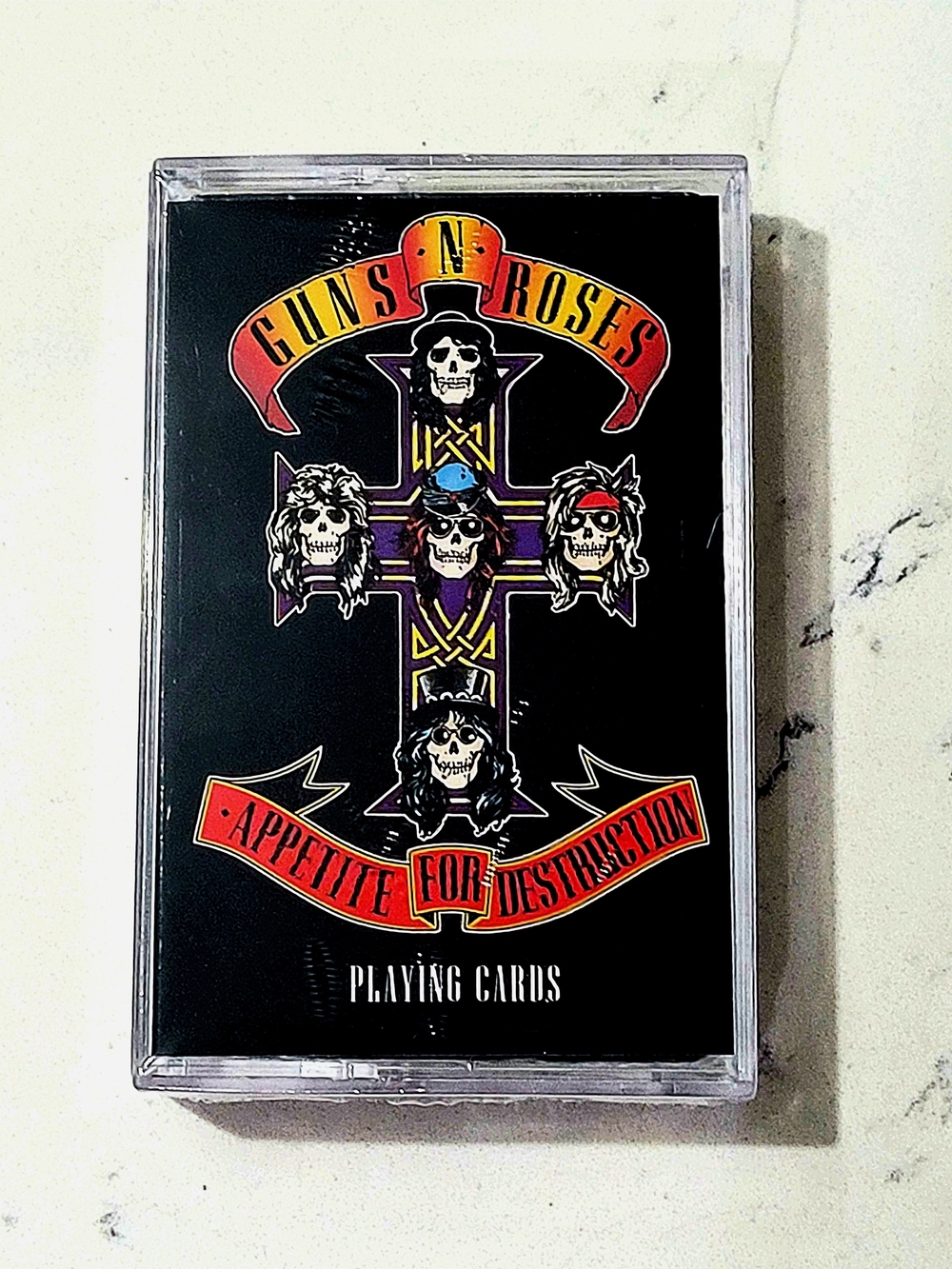 Guns N' Roses Appetite for Destruction Playing Cards Vintage Style Cassette Case
